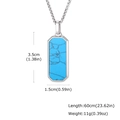 Medidas del colgante turquesa: 3,5x1,5cm con cadena de acero inoxidable de 60cm para hombre - Solo colgante / Estilo Turquesa (sin cadena)