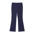 Pantalones de campana azul marino de cintura alta para mujer con corte ajustado - XS / Azul Marino
