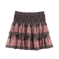 Böhmischer Minirock mit Paisleymuster, Stufen-Design und elastischem Taillenbund - XS / Bedruckt