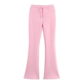 Pink flared joggers with drawstring elastic waist made of soft knit cotton fabric - Pink Pants