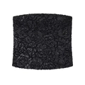 Eng anliegendes schwarzes Bandeau-Top mit 3D-Paillettenrosen und schulterfreiem Design - XS / Schwarz