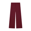 Dettaglio di pantaloni bordeaux a gamba larga con vita alta e chiusura a scomparsa - XS / Pantaloni e gonne / Rosso