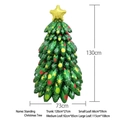 Decorazione a palloncino per albero di Natale 3D con strati verdi e stella dorata - Albero di Natale confezionato su carta
