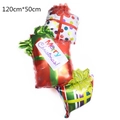 Christmas gift box tower foil balloon 120x50cm with Merry Christmas text for party decor - Christmas Gift