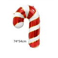 Candy cane foil balloon in red and white stripes for Christmas decor, 74x54cm - Gold Silk Red Christmas Cane