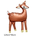 Large foil balloon in the shape of a cute caramel brown reindeer with white dots - Large Christmas Deer