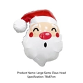 Large Santa Claus foil balloon for Christmas party decoration, 78x87cm size - Santa Claus
