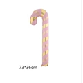 Pink and gold striped candy cane foil balloon for Christmas decor, size 73x36cm - New Christmas Candy Cane - Pink