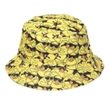 Unisex bright yellow fisherman hat with cartoon duck print for casual sun protection - M (56-58cm) / Little Yellow Duck with Sunglasses (#30)