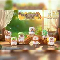 Set of 7 cute resin cat figurines with autumn leaf themes for desk or car decor - M448 Picking Leaves Meow Meow Diary (6 Items) / Full Set