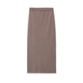 Eleganter mittellanger Strickrock mit hoher Taille in Altrosa mit minimalistischem Schnitt - S / Skirts / Dunkelbraun