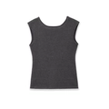 Ärmelloses Damen Strickweste-Top in Anthrazitgrau mit schmaler Passform - S / Tank Tops / Schwarz