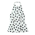 Damen Neckholder Top mit Punkten, tailliertem Schnitt und elegantem Vintage-Stil - XS / Weiß mit schwarzen Punkten