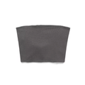 Gros plan sur un haut bandeau gris anthracite en maille côtelée au design minimaliste - Gris