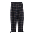Detail of plaid cargo pants featuring back flap pockets and adjustable drawstring hems - XS / Pants