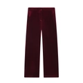 Pantalon en velours bordeaux à taille haute avec jambe droite et poches latérales - XS / Pantalons