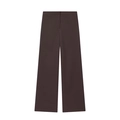 Deep brown high-waisted wide-leg trousers in a modern professional tailored fit - Coffee Pants / XS