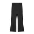 Detail of black wide-leg suit trousers showing belt loops and high-quality fabric texture - XS / Black Pants