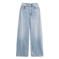 Vaqueros de talle alto y pernera ancha para mujer con lavado degradado azul claro - XS / Azul claro