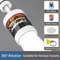 Rotating kitchen tap filter with maifan stone and multi-layer filtration system - Rotating Style / Filter / White