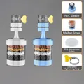 Kitchen faucet aerator set in white and blue with rotating maifan stone filter - Rotating Style / Filter + Filter / White+Blue