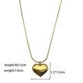 Collana con ciondolo a cuore dorato e catena a serpente con lunghezza di 40+5 cm - Cuore (XKN0175) / Oro