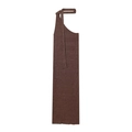 Braunes Strick-Midikleid mit Neckholder, glitzerndem Lurex-Garn und langen Bindebändern - S / Dunkelbraun