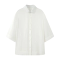 Chemise blanche classique à manches courtes avec col à revers et boutonnage simple - XS / Blanc