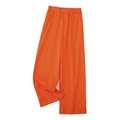 Women's spring vibrant orange high-waisted wide-leg trousers with elastic waistband - XS / Bottoms / Orange