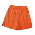 Women's bright orange high-waisted casual shorts with elastic waistband and side pockets - XS / Bottoms / Orange