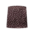 Elegante donkerbruine satijnen minirok met witte stippen voor dames zomer mode stijl - XS / Tops / Bruin Stip