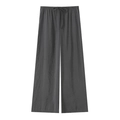 Damen-Freizeithose 2025 in Dunkelgrau mit weitem Bein und elastischem Kordelzugbund - XS / Graue Hose