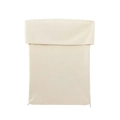 Primer plano de top de punto beige con cremallera metálica y textura de tela detallada - Caqui