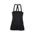 Schickes schwarzes Neckholder-Minikleid mit stilvollem Ballon-Saum und figurbetonter Passform - S / Schwarz