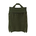 Manta envolvente de punto verde oscuro para bebé con botones laterales y suave textura - S / Verde Militar