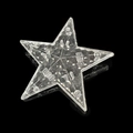 Clear plastic star tree topper accessory for LED string lights with prism texture - Bubble Star Decoration (10CM)