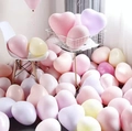 Macaron pastel heart-shaped balloons set for wedding and birthday party decoration - Macaron Heart / Multicolor