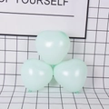 Three mint green heart-shaped latex balloons in a stack for wedding party decoration - Macaron Heart / Green