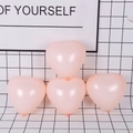 Set of four matte pink heart-shaped latex balloons for romantic party decorations - Macaron Heart / Orange
