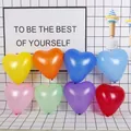 Colorful set of 8-color heart-shaped latex balloons for wedding and party decor - Matte Heart / Multicolor