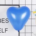 Polished blue heart-shaped latex balloon for birthday parties and romantic events - Matte Heart / Blue