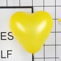 Vibrant yellow heart-shaped 10-inch latex balloon for romantic wedding decoration - Matte Heart / Yellow