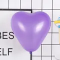 Glossy purple heart-shaped latex balloon for wedding and party decoration - Matte Heart / Purple