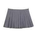 Falda de tablas gris para mujer con cintura alta y pliegues marcados de estilo escolar - XS / Gris