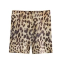 Pantaloncini da ciclista donna leopardati con vita alta elastica per il fitness - XS / Leopardo/Multicolore