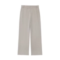 Women's light grey high-waist wide-leg dress pants in a clean flat lay display - XS / Pants Only