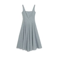 Sommerliches Midi-Kleid mit schwarz-weißem Vichy-Karo, eckigem Ausschnitt und A-Linie - XS / Schwarz-weiß kariert