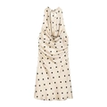 Satin-Minikleid mit Neckholder und schwarzen Punkten sowie gerafften Details für den Sommer - XS / Punkte