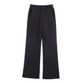 Pantalones de traje negros de pierna ancha con cintura alta y tela de sastre para mujer - XS / Pantalones Negros