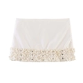 Off-white mini skirt featuring layered ruffles and decorative silver buttons for a sweet style - XS / White Skirt